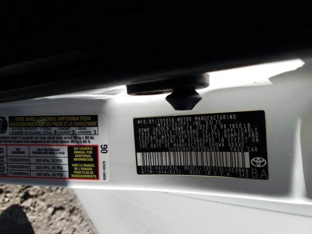 Photo 9 VIN: 5YFBURHE3FP285809 - TOYOTA COROLLA L 