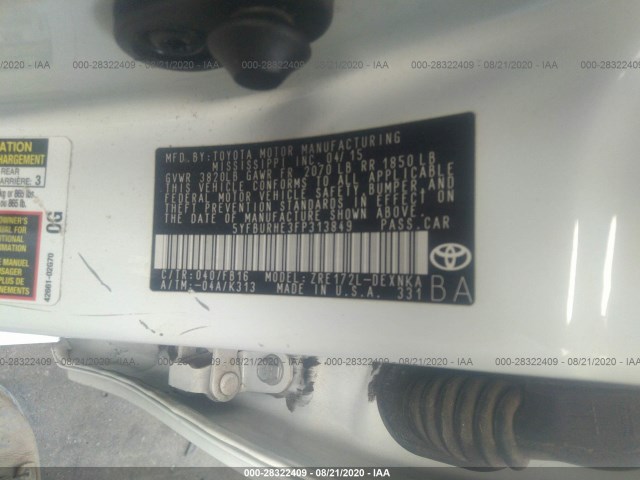 Photo 8 VIN: 5YFBURHE3FP313849 - TOYOTA COROLLA 