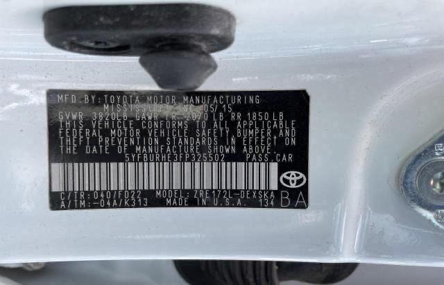 Photo 9 VIN: 5YFBURHE3FP325502 - TOYOTA COROLLA 