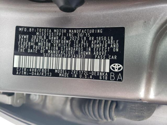 Photo 11 VIN: 5YFBURHE3FP343837 - TOYOTA COROLLA L 