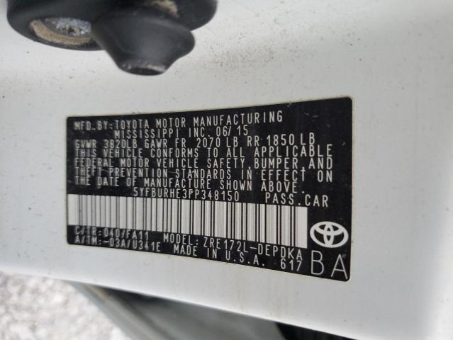 Photo 9 VIN: 5YFBURHE3FP348150 - TOYOTA COROLLA L 