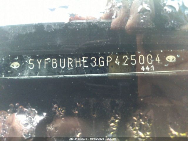 Photo 8 VIN: 5YFBURHE3GP425004 - TOYOTA COROLLA 