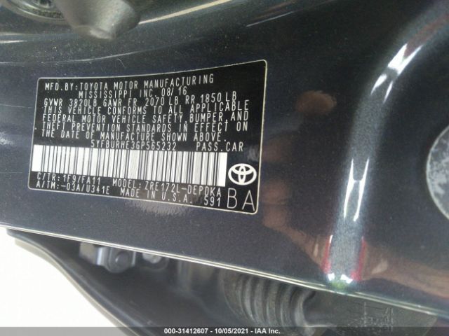 Photo 8 VIN: 5YFBURHE3GP565232 - TOYOTA COROLLA 