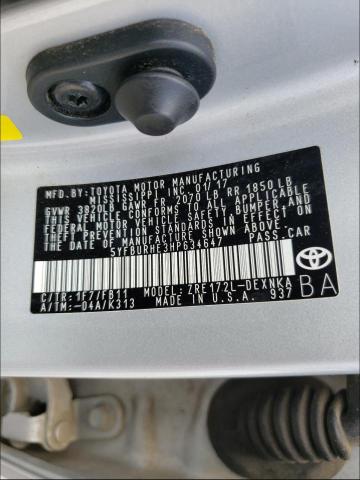 Photo 9 VIN: 5YFBURHE3HP634647 - TOYOTA COROLLA L 