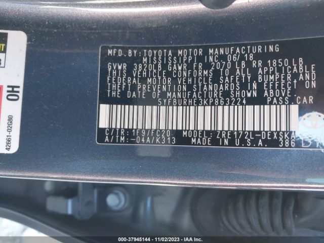 Photo 8 VIN: 5YFBURHE3KP863224 - TOYOTA COROLLA 