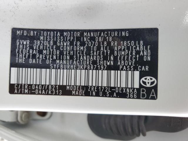 Photo 11 VIN: 5YFBURHE3KP887197 - TOYOTA COROLLA 