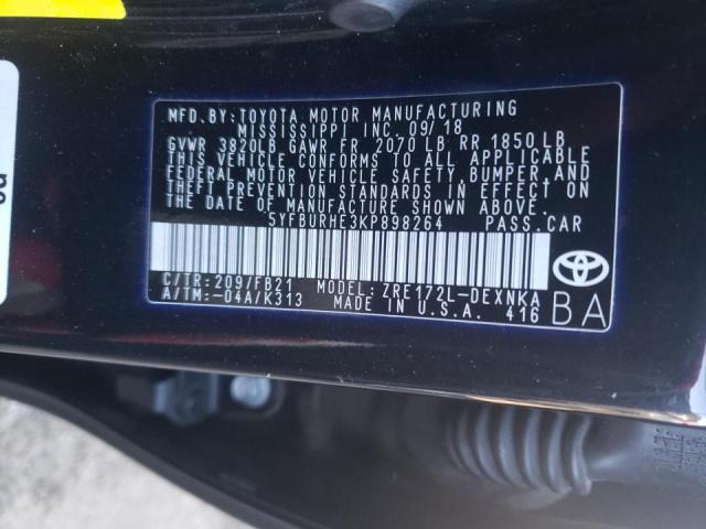 Photo 9 VIN: 5YFBURHE3KP898264 - TOYOTA COROLLA L 