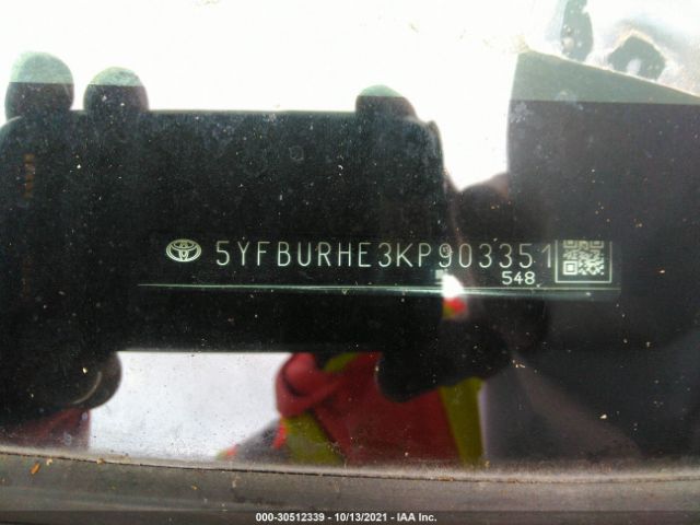 Photo 8 VIN: 5YFBURHE3KP903351 - TOYOTA COROLLA 