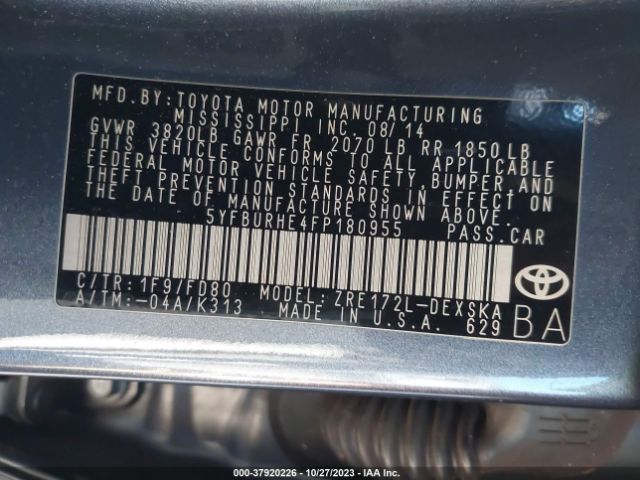 Photo 8 VIN: 5YFBURHE4FP180955 - TOYOTA COROLLA 