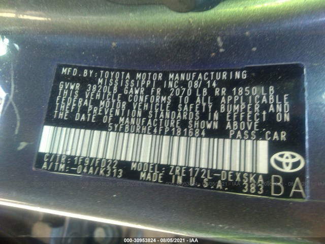 Photo 8 VIN: 5YFBURHE4FP181684 - TOYOTA COROLLA 