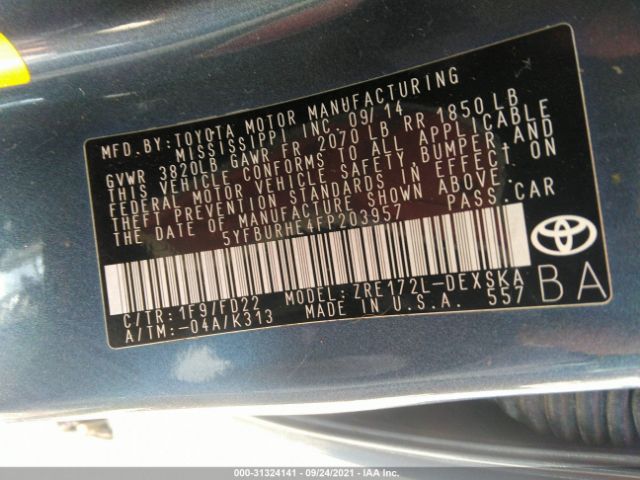 Photo 8 VIN: 5YFBURHE4FP203957 - TOYOTA COROLLA 