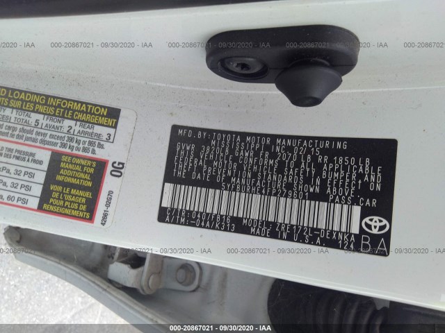 Photo 8 VIN: 5YFBURHE4FP279601 - TOYOTA COROLLA 