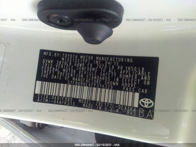 Photo 8 VIN: 5YFBURHE4FP314329 - TOYOTA COROLLA 