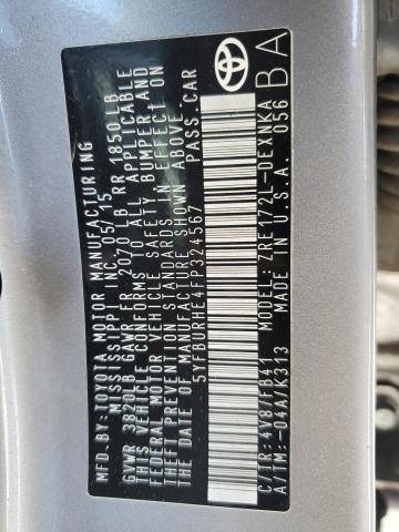 Photo 11 VIN: 5YFBURHE4FP324567 - TOYOTA COROLLA L 
