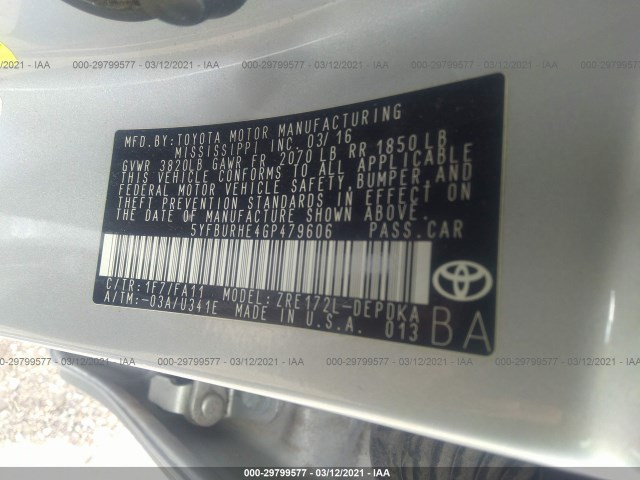 Photo 8 VIN: 5YFBURHE4GP479606 - TOYOTA COROLLA 