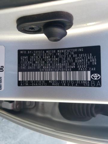 Photo 11 VIN: 5YFBURHE4GP481646 - TOYOTA COROLLA L 