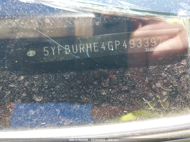 Photo 8 VIN: 5YFBURHE4GP493392 - TOYOTA COROLLA 