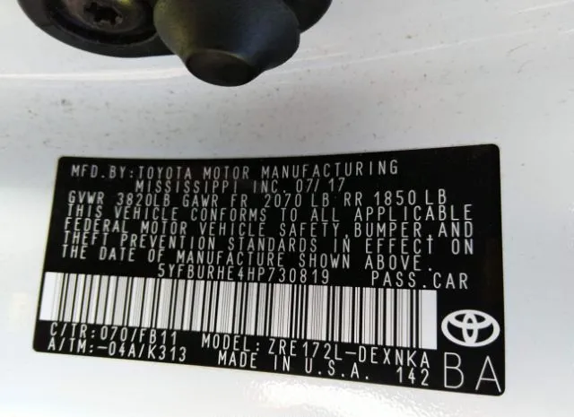 Photo 8 VIN: 5YFBURHE4HP730819 - TOYOTA COROLLA 