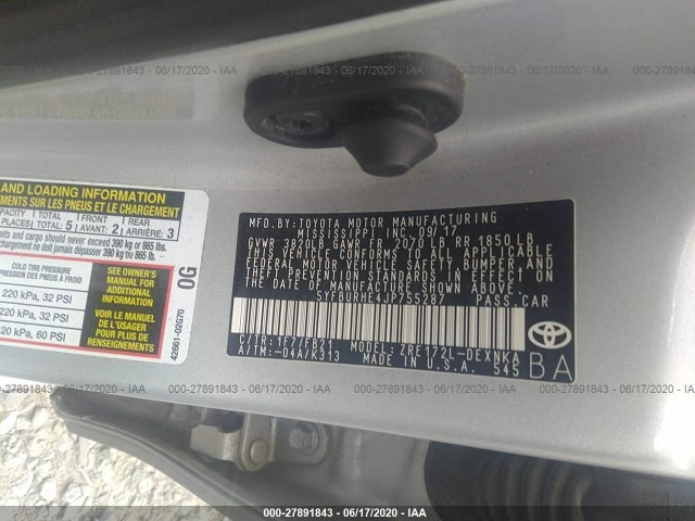 Photo 8 VIN: 5YFBURHE4JP755287 - TOYOTA COROLLA 