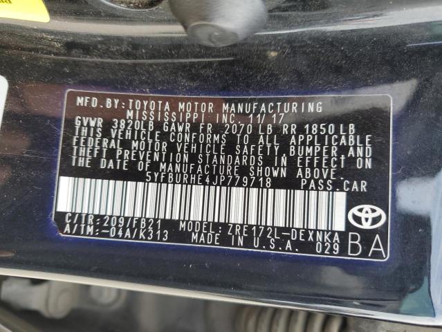 Photo 11 VIN: 5YFBURHE4JP779718 - TOYOTA COROLLA L 