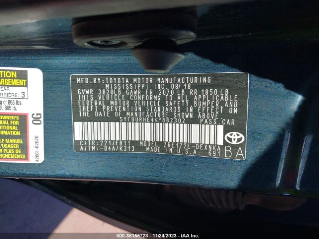 Photo 8 VIN: 5YFBURHE4KP882302 - TOYOTA COROLLA 