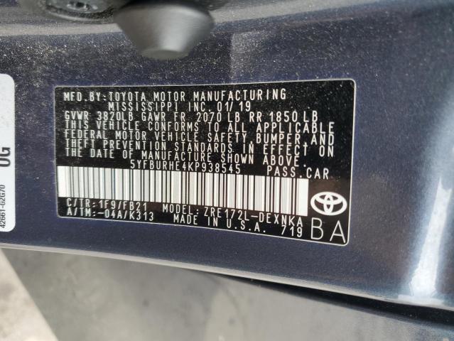 Photo 11 VIN: 5YFBURHE4KP938545 - TOYOTA COROLLA 