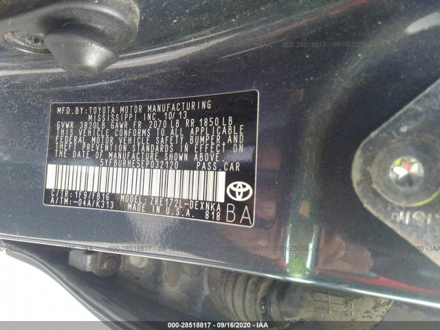 Photo 8 VIN: 5YFBURHE5EP032120 - TOYOTA COROLLA 