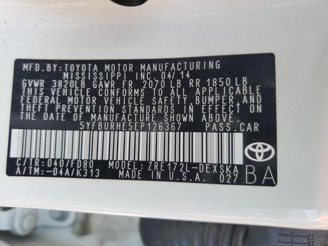 Photo 11 VIN: 5YFBURHE5EP126367 - TOYOTA COROLLA 