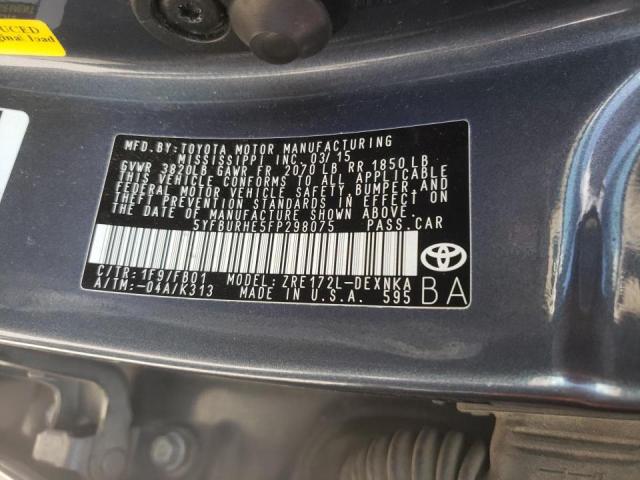 Photo 9 VIN: 5YFBURHE5FP298075 - TOYOTA COROLLA L 