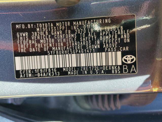 Photo 11 VIN: 5YFBURHE5GP461471 - TOYOTA COROLLA L 