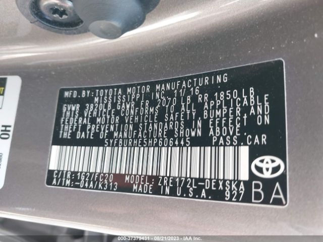 Photo 8 VIN: 5YFBURHE5HP606445 - TOYOTA COROLLA 