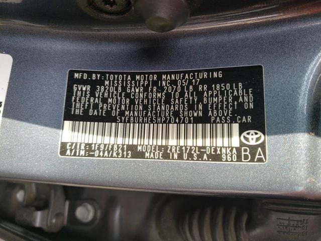 Photo 11 VIN: 5YFBURHE5HP704701 - TOYOTA COROLLA 