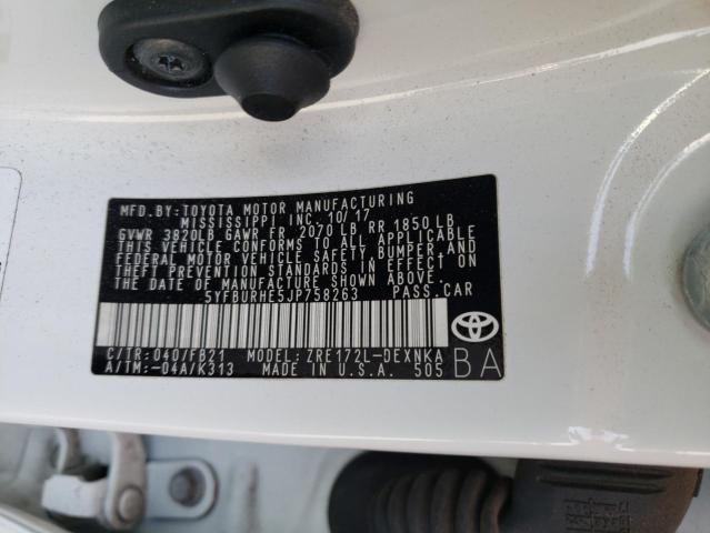 Photo 12 VIN: 5YFBURHE5JP758263 - TOYOTA COROLLA 