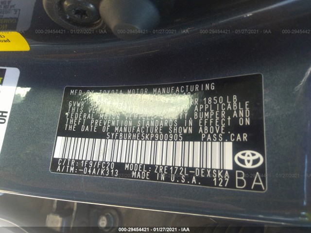 Photo 8 VIN: 5YFBURHE5KP900905 - TOYOTA COROLLA 