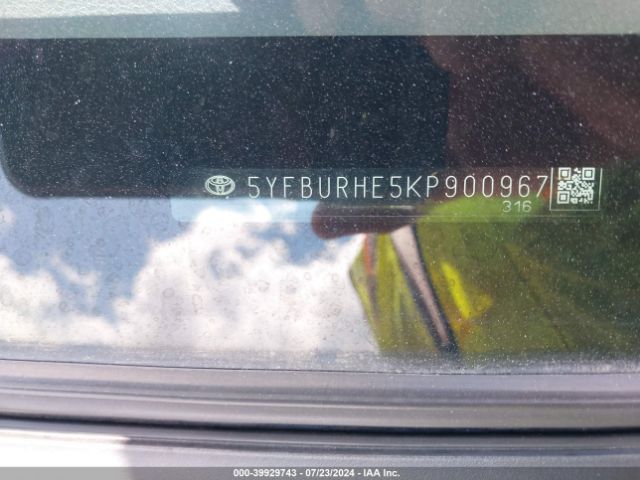 Photo 8 VIN: 5YFBURHE5KP900967 - TOYOTA COROLLA 