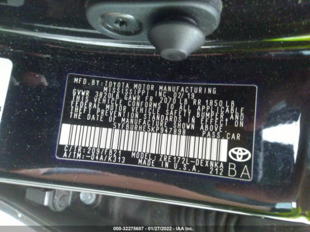 Photo 8 VIN: 5YFBURHE5KP947898 - TOYOTA COROLLA 