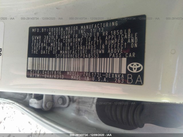 Photo 8 VIN: 5YFBURHE6EP048553 - TOYOTA COROLLA 