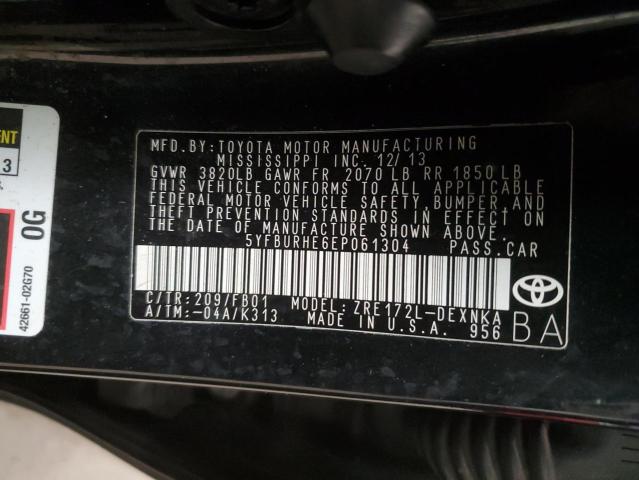 Photo 11 VIN: 5YFBURHE6EP061304 - TOYOTA COROLLA 