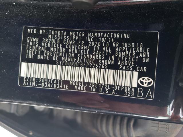 Photo 11 VIN: 5YFBURHE6FP225765 - TOYOTA COROLLA L 