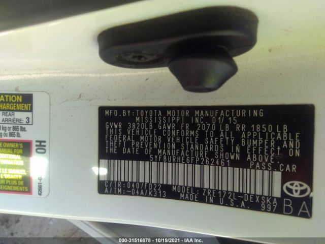 Photo 8 VIN: 5YFBURHE6FP262461 - TOYOTA COROLLA 