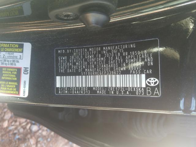 Photo 9 VIN: 5YFBURHE6FP339622 - TOYOTA COROLLA L 