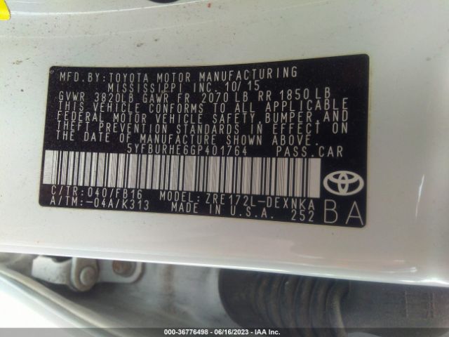 Photo 8 VIN: 5YFBURHE6GP401764 - TOYOTA COROLLA 