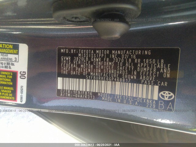 Photo 8 VIN: 5YFBURHE6GP468817 - TOYOTA COROLLA 