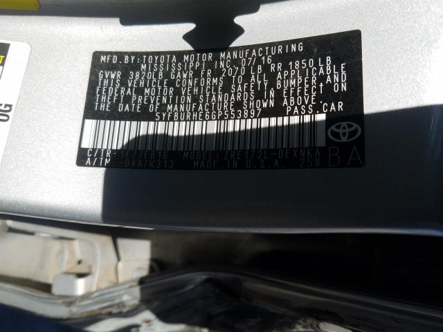 Photo 9 VIN: 5YFBURHE6GP553897 - TOYOTA COROLLA L 