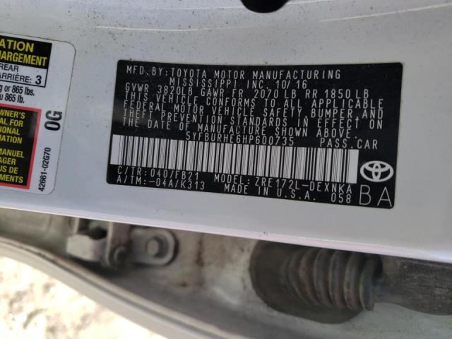 Photo 9 VIN: 5YFBURHE6HP600735 - TOYOTA COROLLA L 