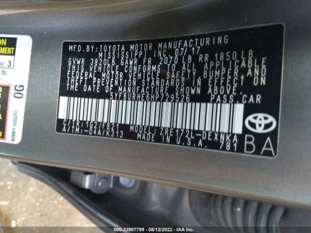 Photo 8 VIN: 5YFBURHE6HP729526 - TOYOTA COROLLA 