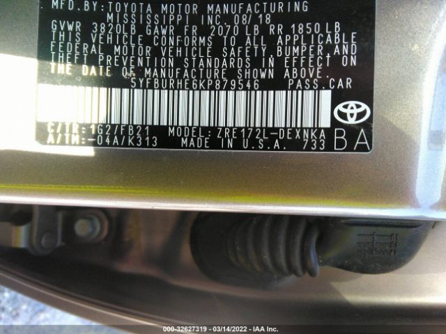 Photo 8 VIN: 5YFBURHE6KP879546 - TOYOTA COROLLA 