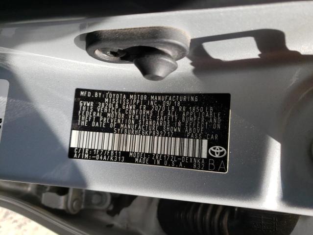 Photo 11 VIN: 5YFBURHE6KP892717 - TOYOTA COROLLA 