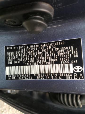 Photo 9 VIN: 5YFBURHE7EP019093 - TOYOTA COROLLA L 