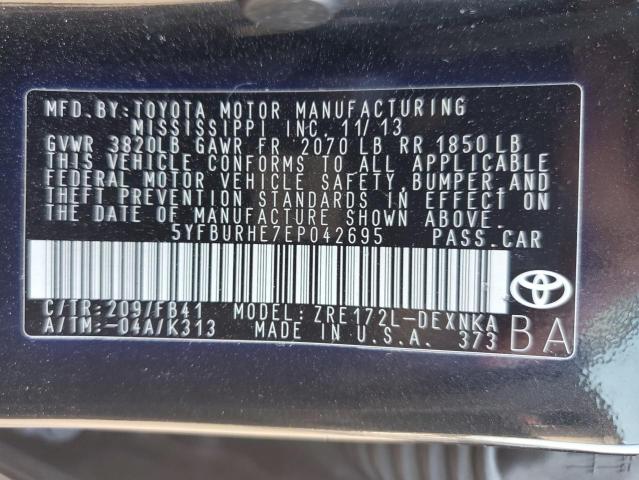 Photo 9 VIN: 5YFBURHE7EP042695 - TOYOTA COROLLA L 